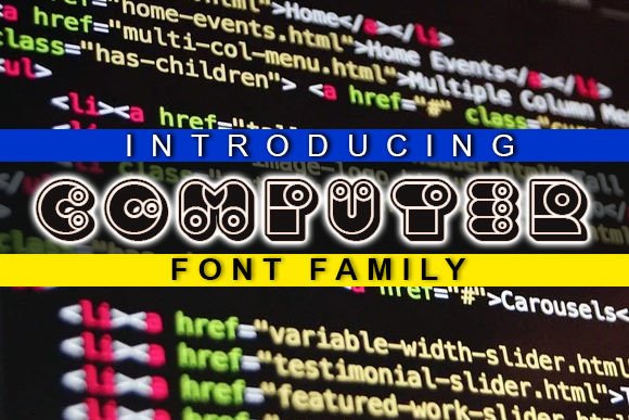 Computer Font: A Futuristic Display Typeface for Makers