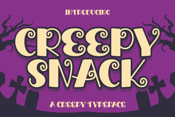 Creepy Snack Font: Spooky Display Typography for Web Design