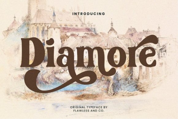 Diamore Font: Elegant Display Typography for Editorial Design