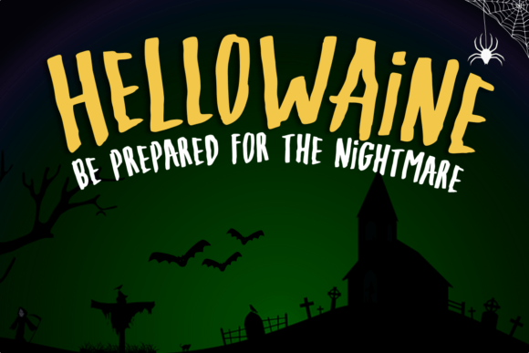 Hellowaine Font: Spooky Display Typography for Web Design