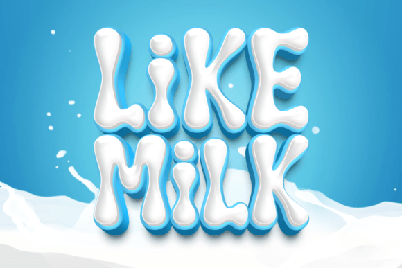Like Milk Font: Playful Display Type for Campaigns