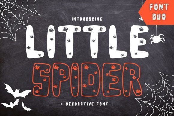 Little Spider Font: Editorial Design for Halloween