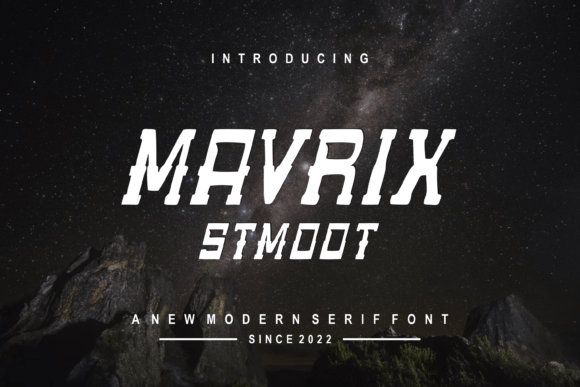 Mavrixstmoot Font: Modern Display Type for Crafters