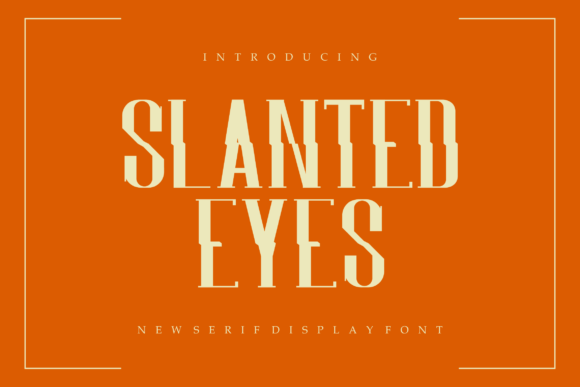 Slantedeyes Font: A Display Typeface for Makers